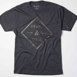 Black Heart And Soul Tshirt with rose gold foil